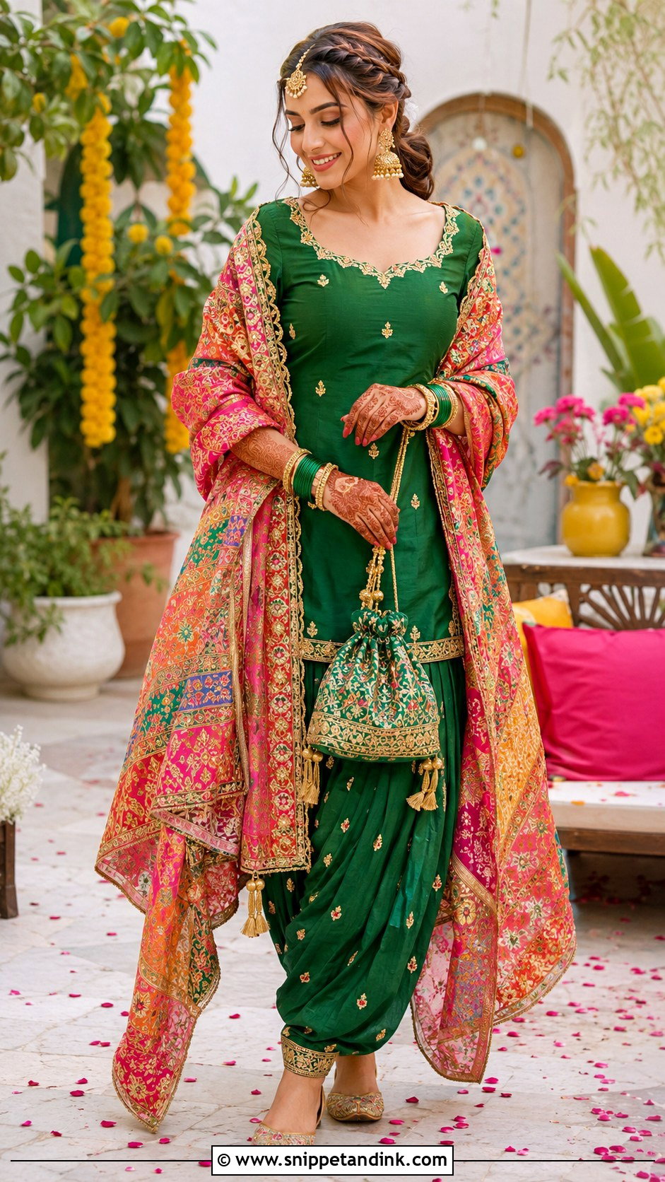 Green Bridal Patiala Salwar Suit - Snippet and Ink - 25 Bridal Salwar Suits Wedding