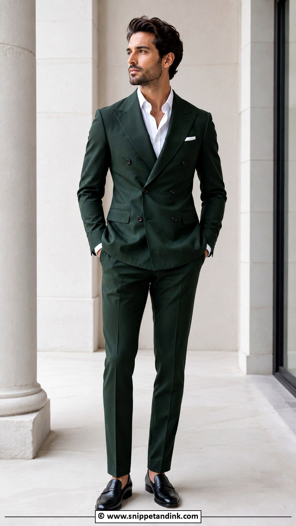 Green Double Breasted Wedding Suit - Snippet and Ink - 30 Green Wedding Suit Ideas