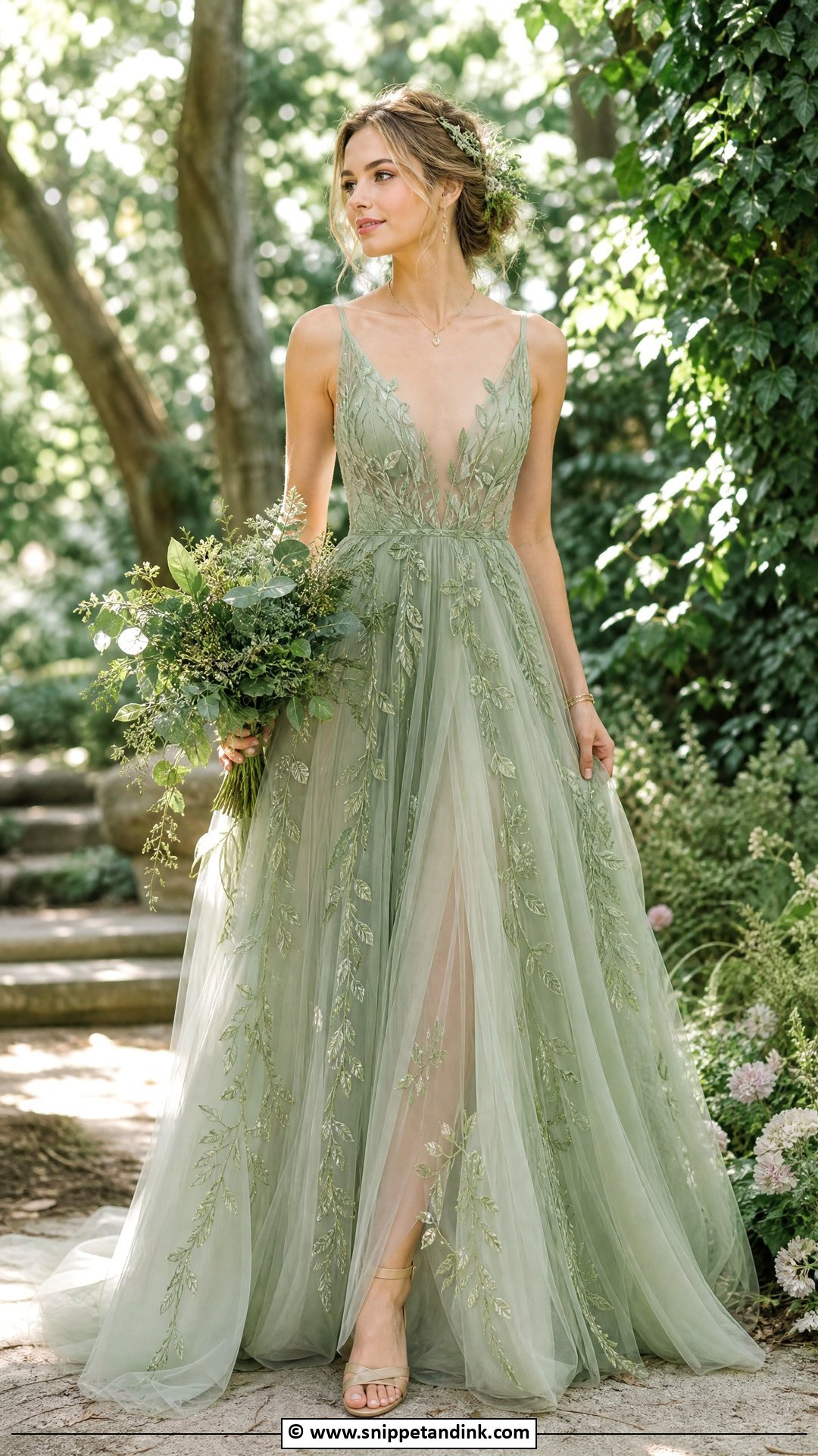 Green Fairy Wedding Dress - Snippet and Ink - 35 Fairy Wedding Dress Ideas