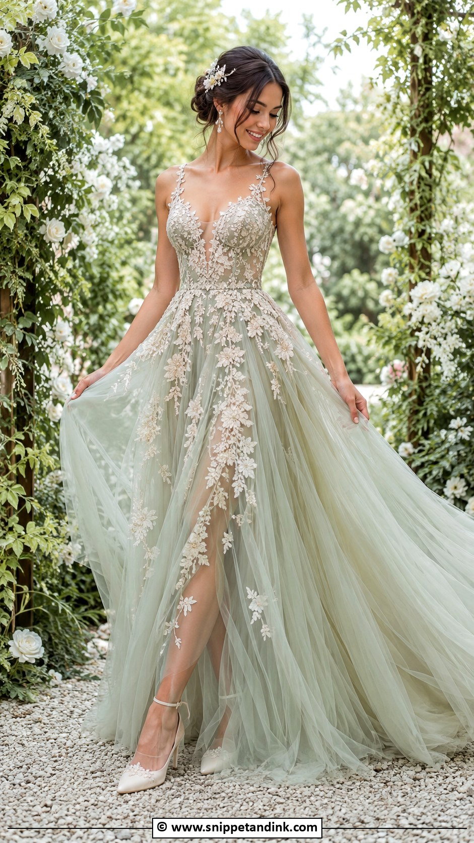 Green Fairy Wedding Dress - Snippet and Ink - 30 Fantasy Inspired Wedding Dress Ideas