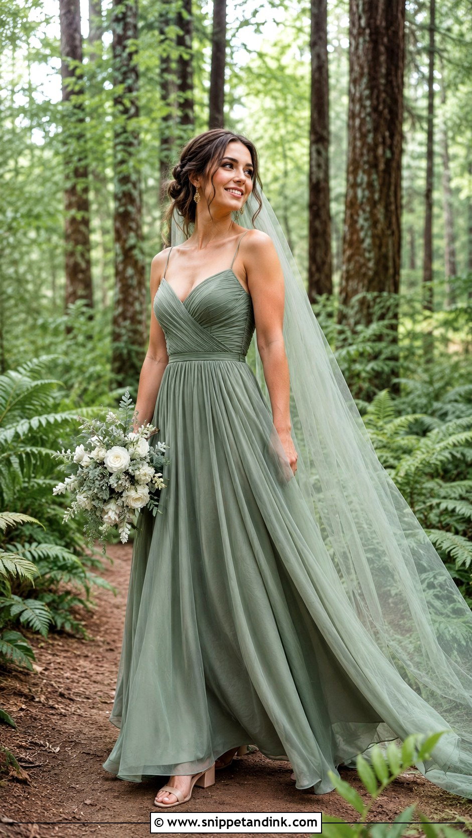Green Forest Wedding Dress - Snippet and Ink - 20 Forest Wedding Dresses