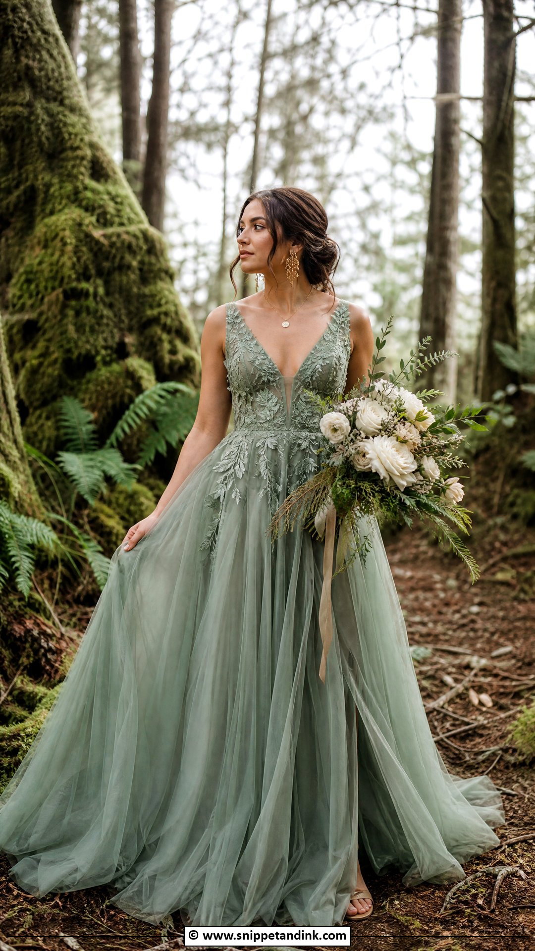 Green Forest Wedding Dress - Snippet and Ink - 35 Forest Wedding Dress Ideas