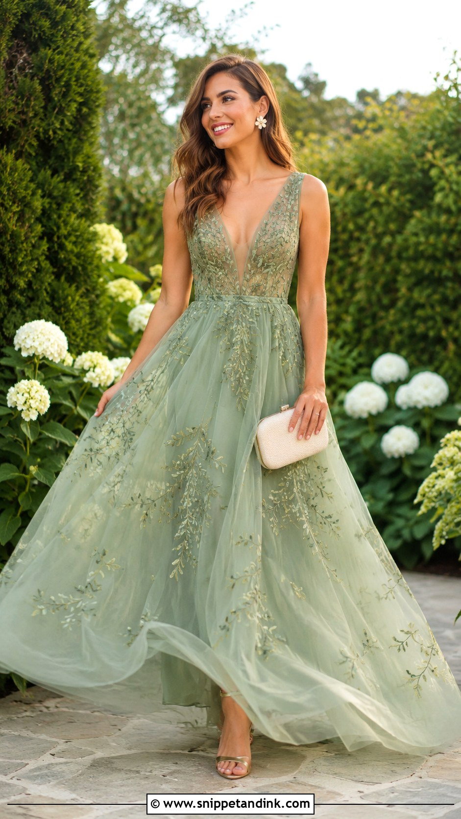Green Garden Ballgown - Snippet and Ink - 25 Fairytale Ballgown Ideas