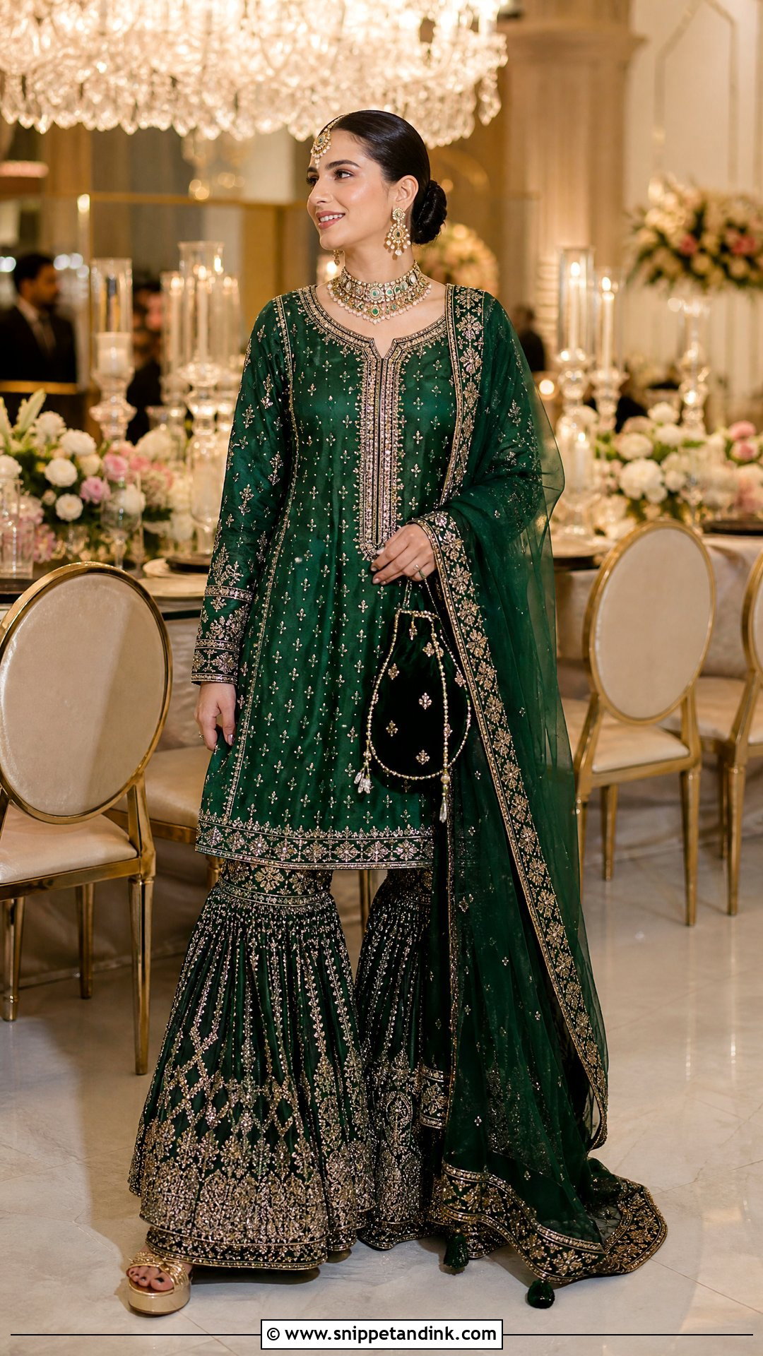 Green Gharara Kurta Set - Snippet and Ink - 20 Kurta Sets for Women Wedding Ideas