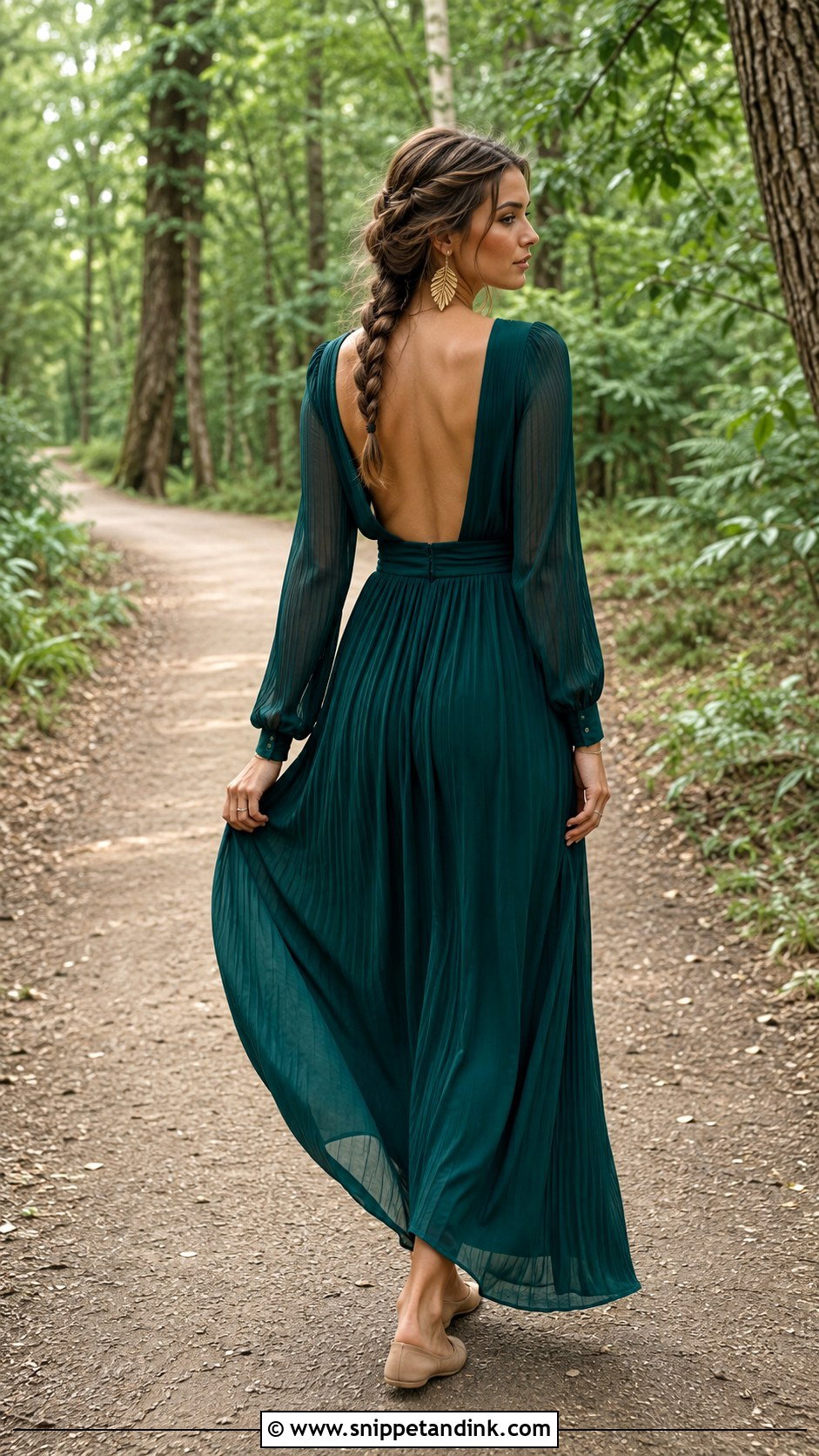 Green Gown Forest Photoshoot - Snippet and Ink - 20 Gown Photoshoot Ideas