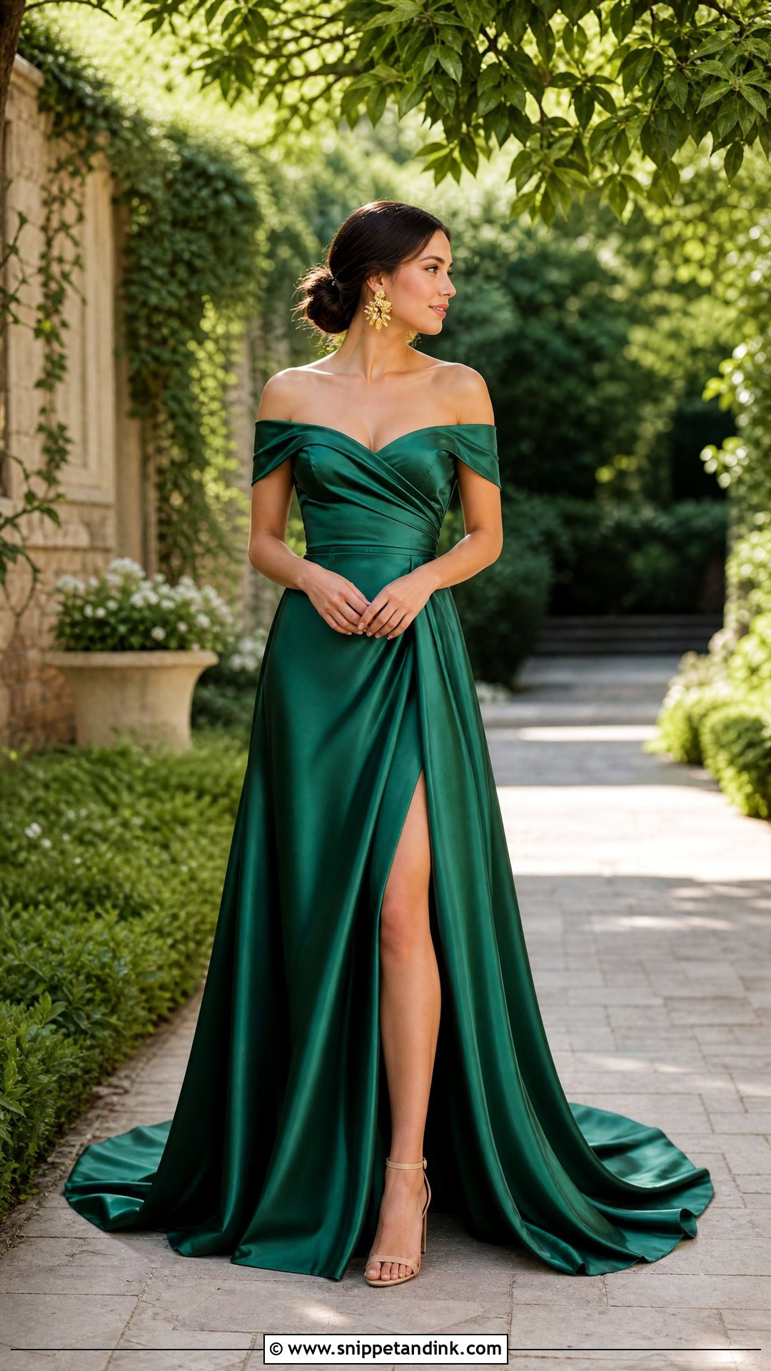 Green Gown Prewedding Dress - Snippet and Ink - 25 Prewedding Dress Ideas