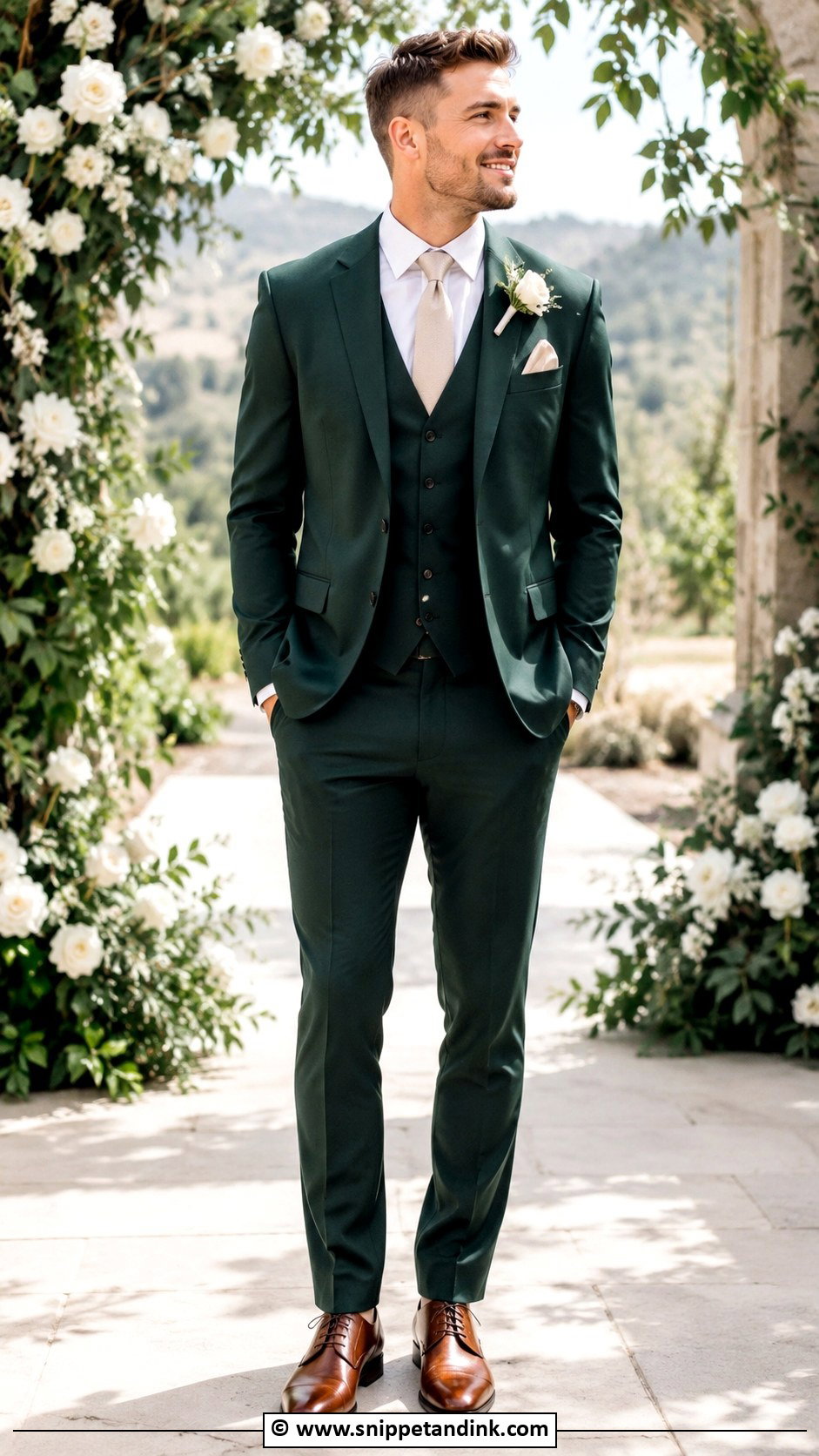 Green Groom Suit - Snippet and Ink - 30 Green Wedding Suit Ideas