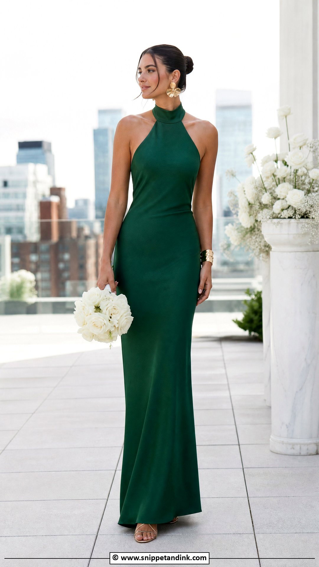 Green Halter Wedding Dress - Snippet and Ink - 35 Green Wedding Dress Ideas