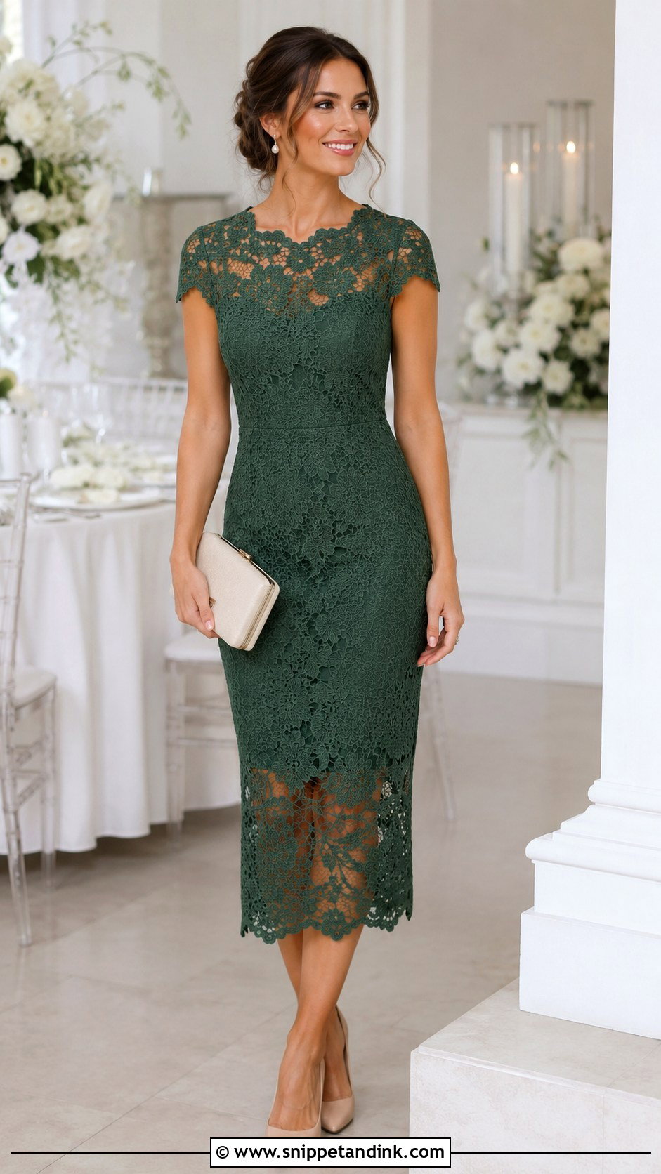 Green Lace Dress Outfit - Snippet and Ink - 25 Green Dress for Wedding Ideas