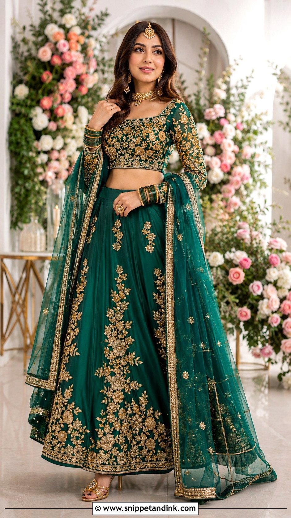 Green Lehenga Choli For Sisters - Snippet and Ink - 25 Pakistani Wedding Dresses Sisters