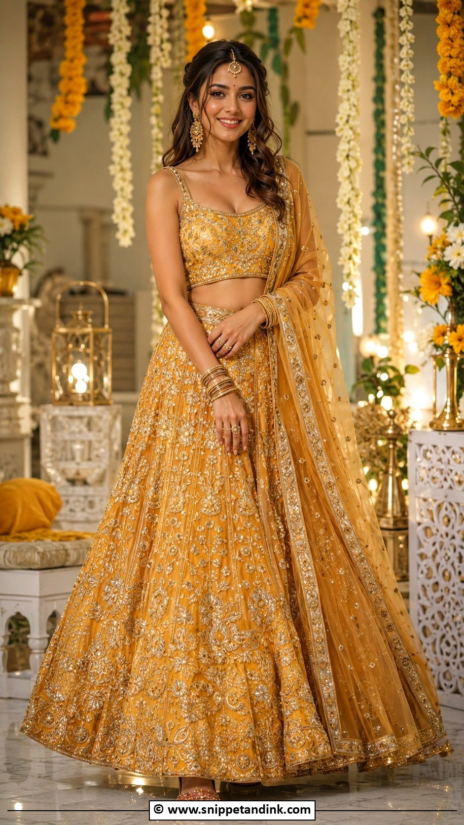 Green Lehenga Henna Night Outfit - Snippet and Ink - 30 Henna Night Dress Ideas