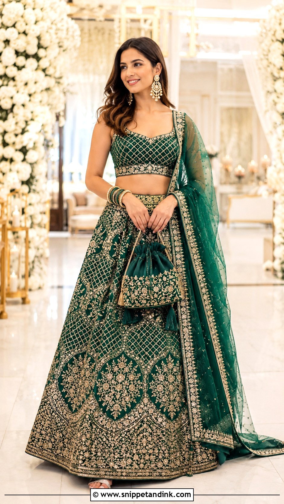 Green Lengha Choli - Snippet and Ink - 25 Modern Wedding Lengha Choli Ideas