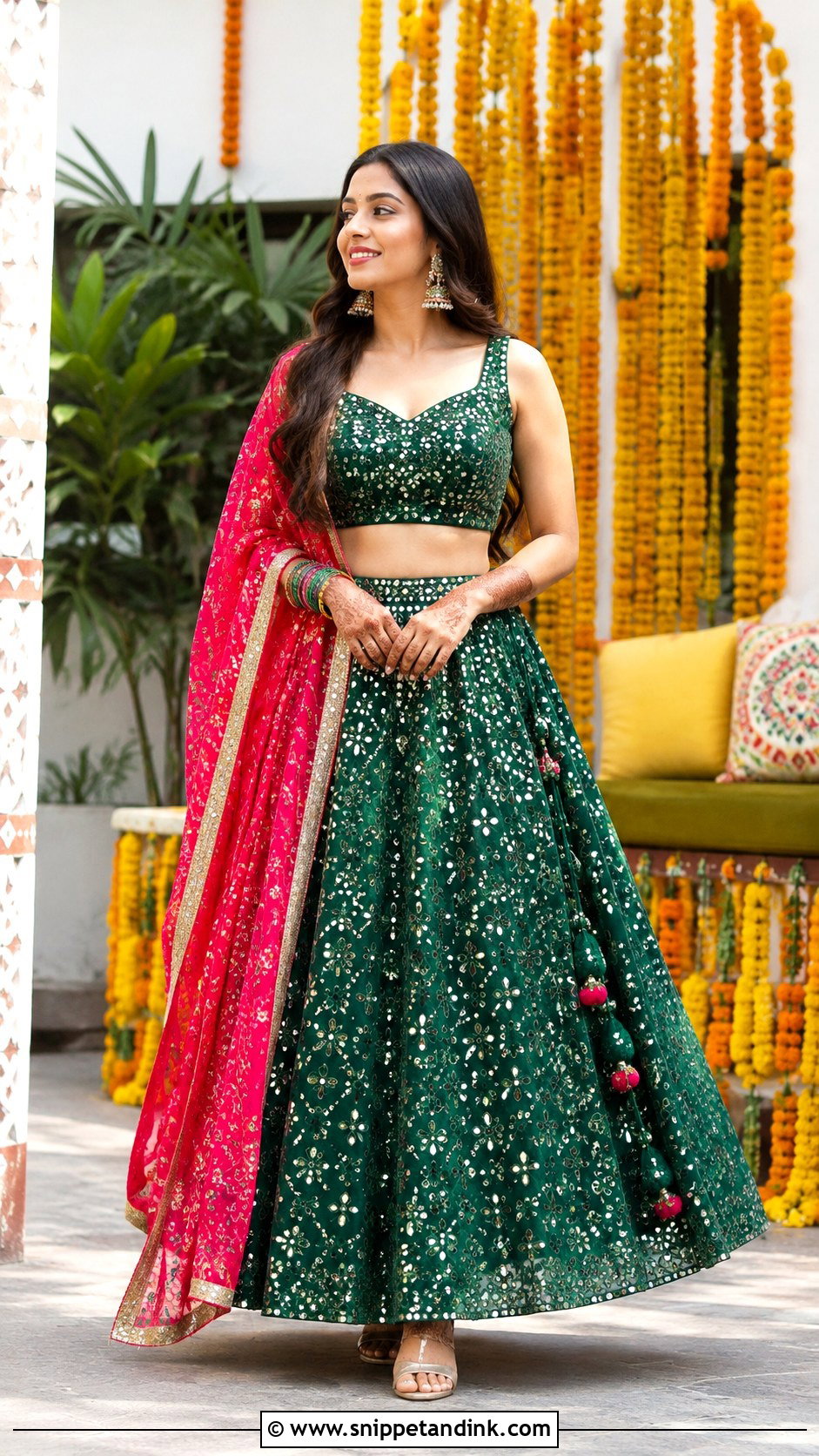 Green Mehendi Outfit - Snippet and Ink - 25 Desi Wedding Shaadi Outfits