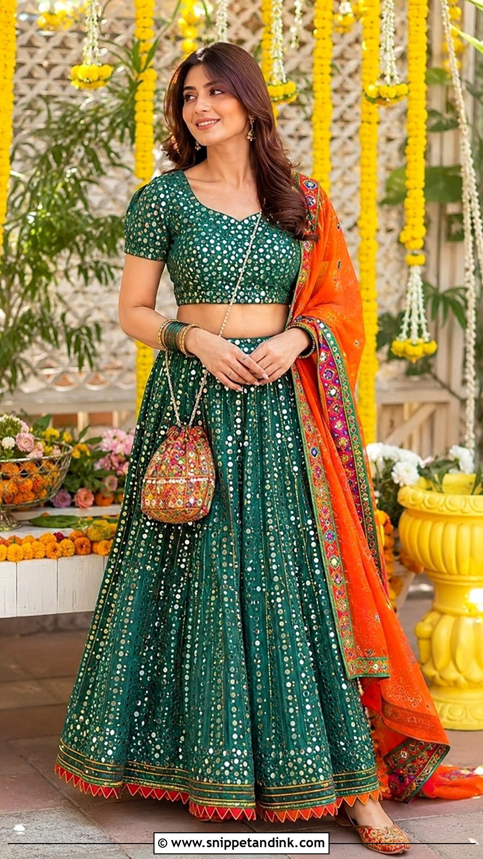 Green Mehndi Outfit - Snippet and Ink - 20 Indian Marriage Outfits for Women