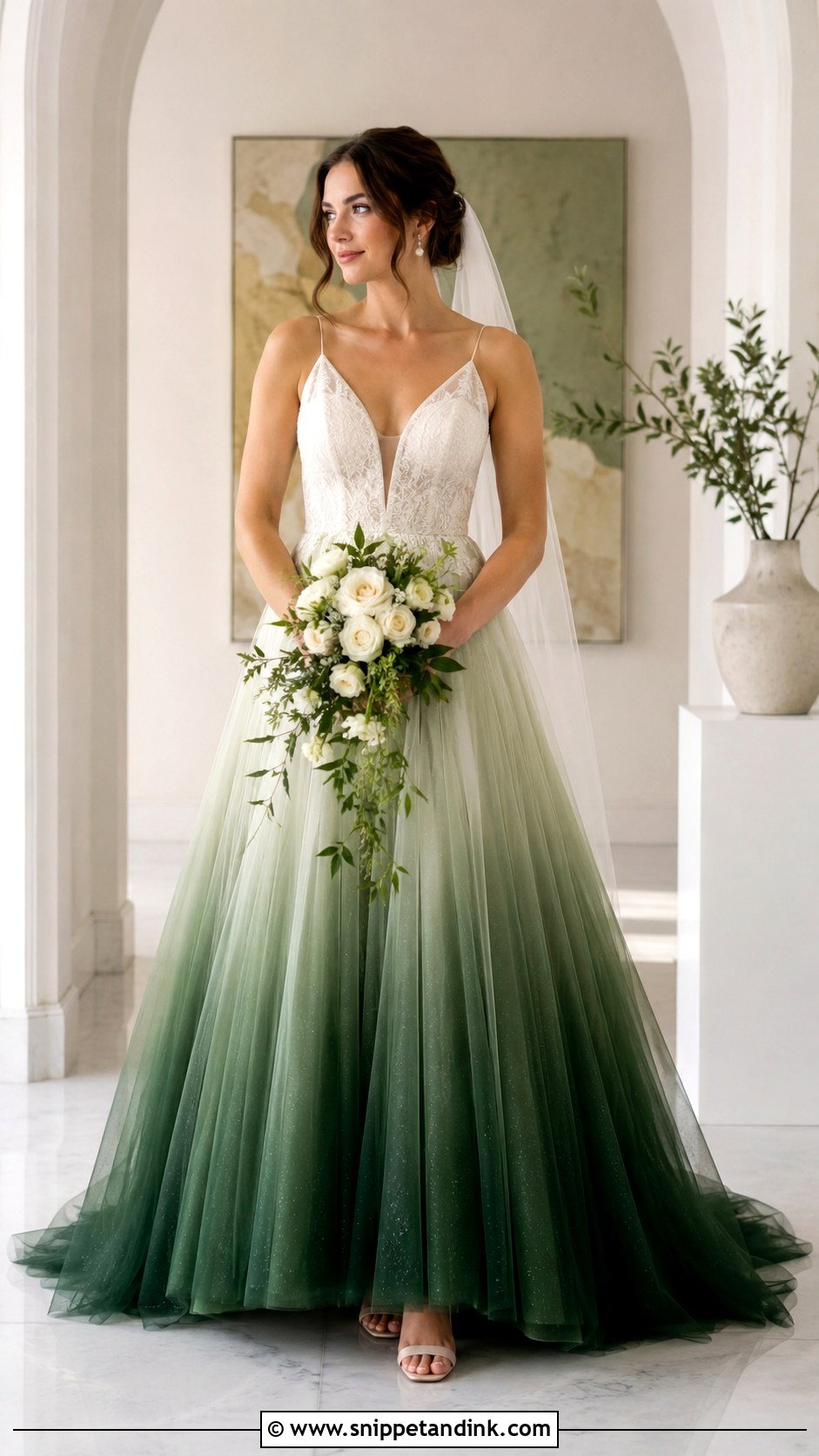 Green Ombre Wedding Dress Outfit - Snippet and Ink - 20 Green Wedding Dress Outfit Ideas
