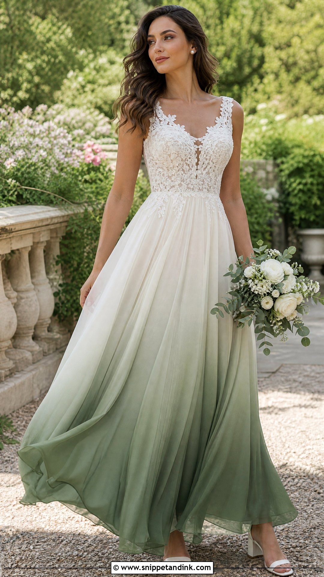 Green Ombre Wedding Dress - Snippet and Ink - 25 Ombre Wedding Dress Ideas