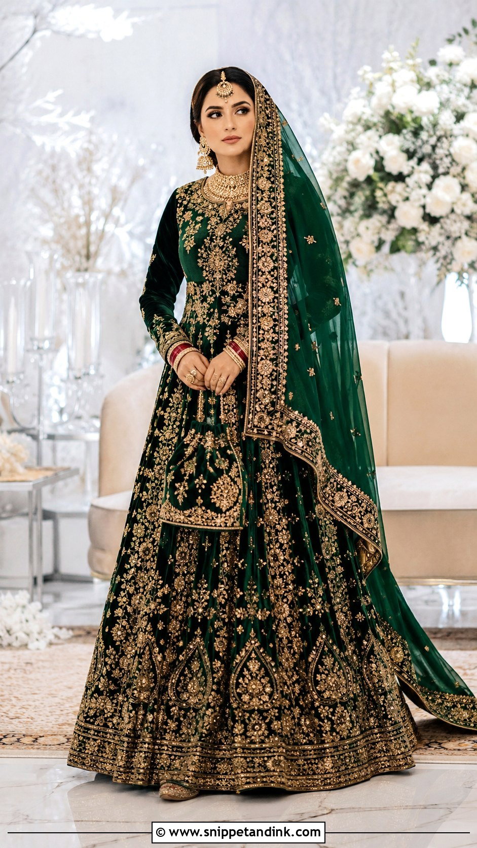 Green Pakistani Bridal Lehenga - Snippet and Ink - 20 Desi Wedding Dresses Pakistani Bridal