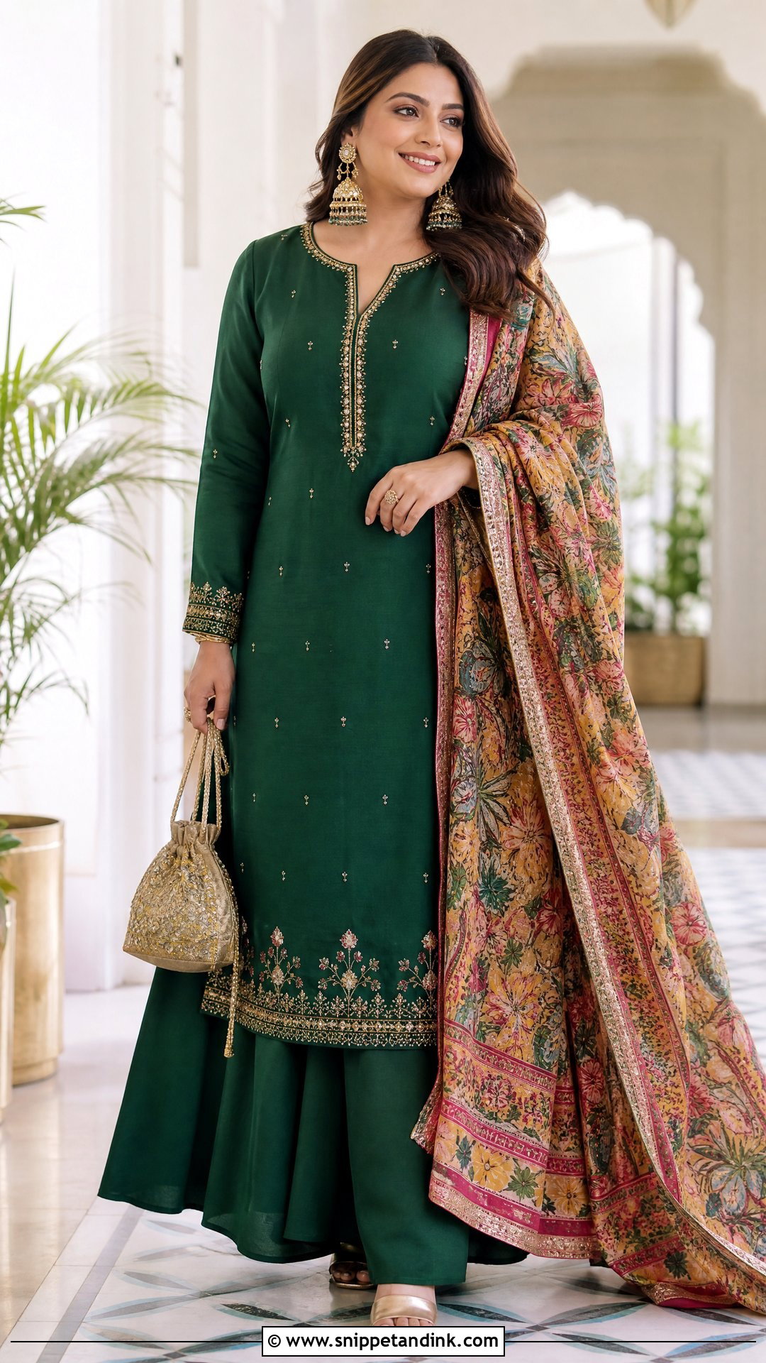 Green Palazzo Suit Mehendi Outfit - Snippet and Ink - 25 Haldi Mehendi Outfit Ideas