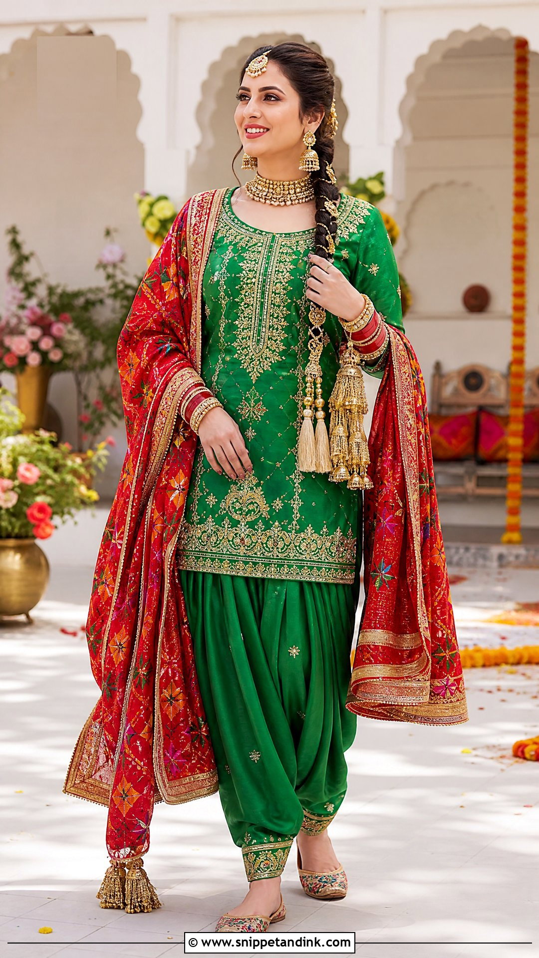 Green Patiala Bridal Suit - Snippet and Ink - 20 Indian Bridal Suits for Women