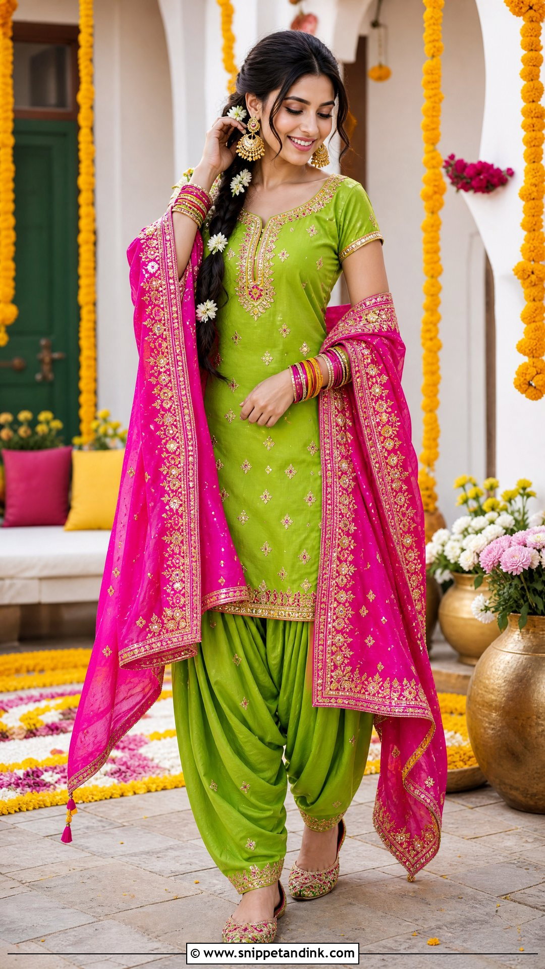Green Punjabi Wedding Suit - Snippet and Ink - 20 Punjabi Wedding Suit Women Ideas