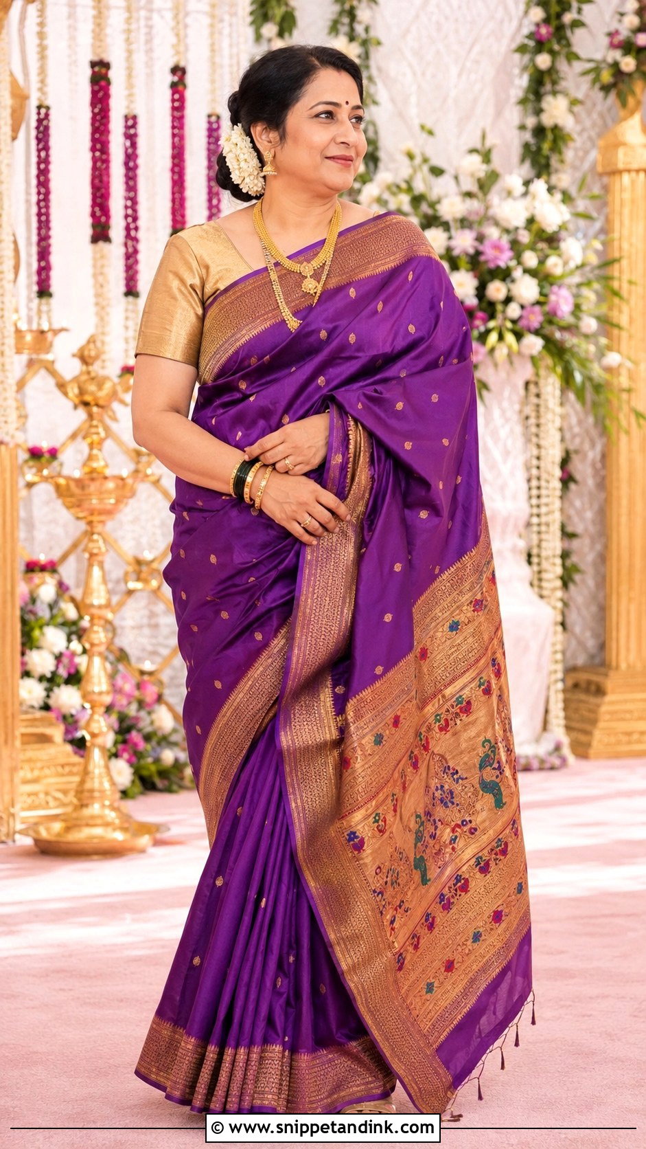 Green Saree With Red Blouse Look - Snippet and Ink - 25 Maharashtrian Wedding Look Ideas