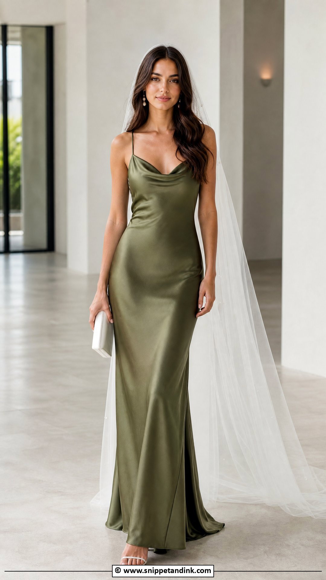 Green Slip Wedding Dress - Snippet and Ink - 35 Green Wedding Dress Ideas