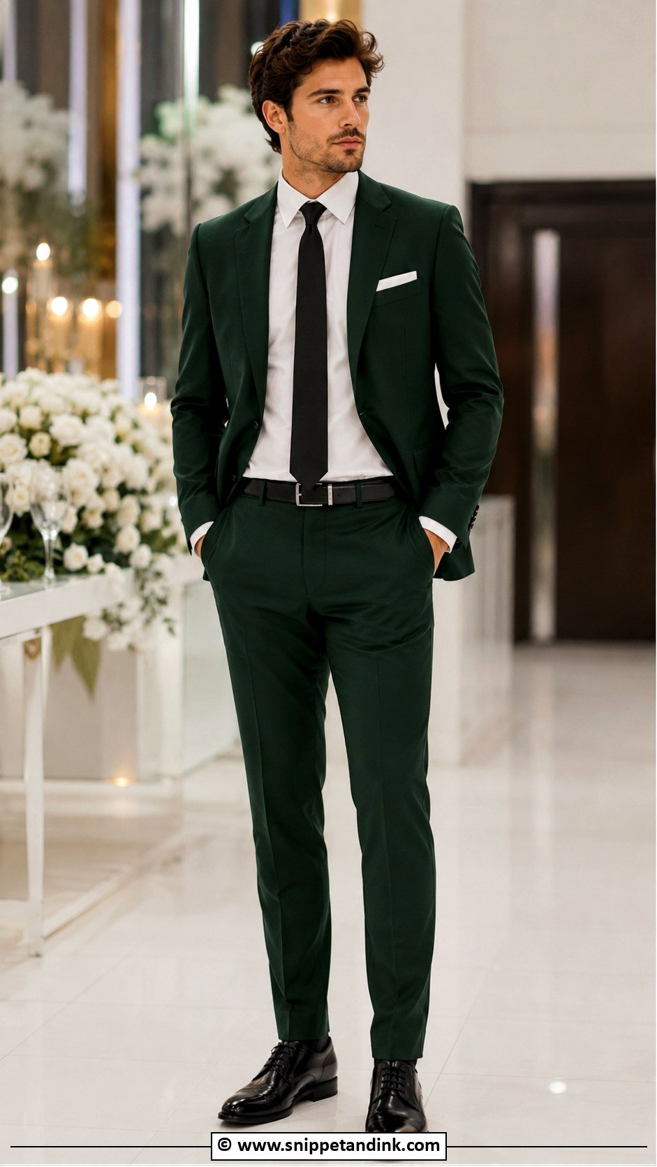 Green Suit With Black Shoes - Snippet and Ink - 30 Green Wedding Suit Ideas