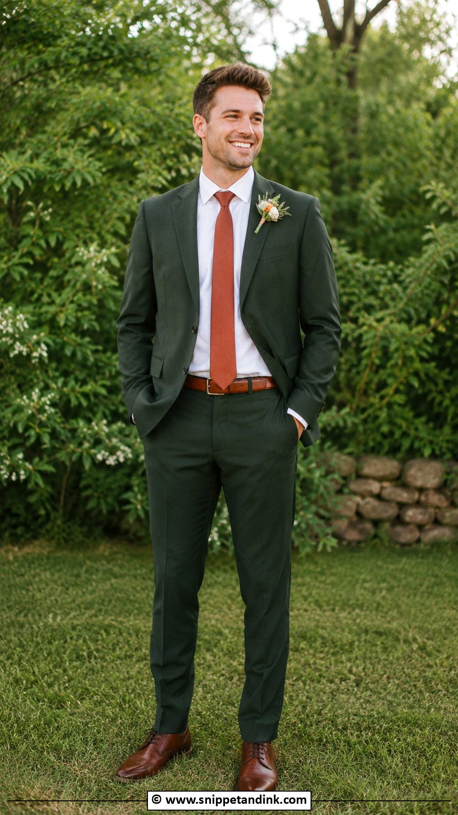 Green Suit With Brown Shoes - Snippet and Ink - 30 Green Wedding Suit Ideas
