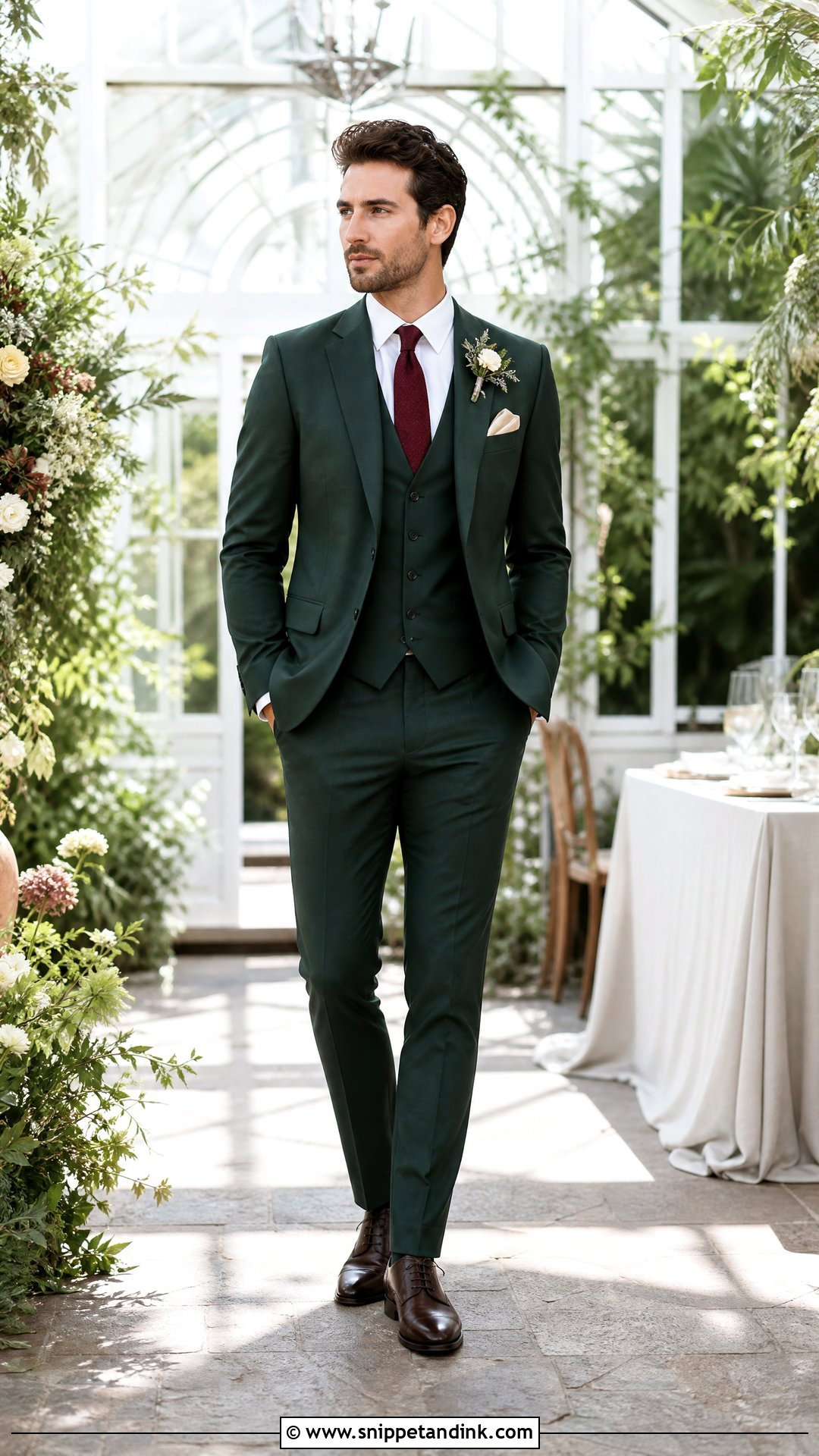 Green Three Piece Wedding Suit - Snippet and Ink - 20 Three Piece Suit Wedding Ideas