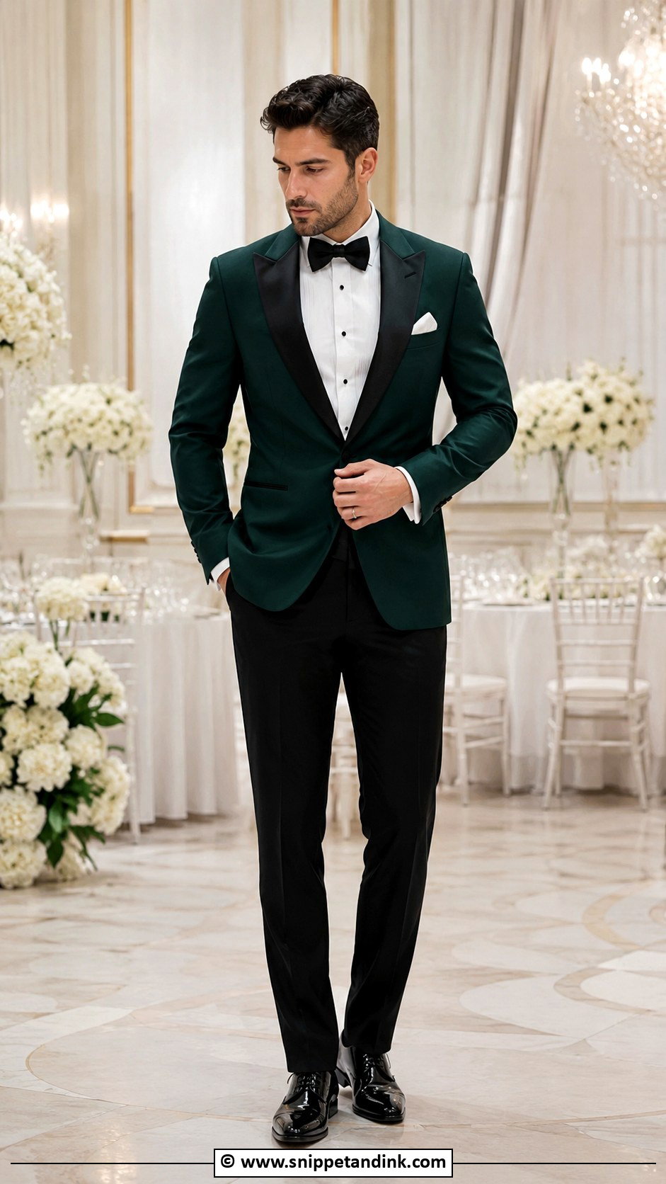 Green Tuxedo Wedding Suit - Snippet and Ink - 30 Green Wedding Suit Ideas