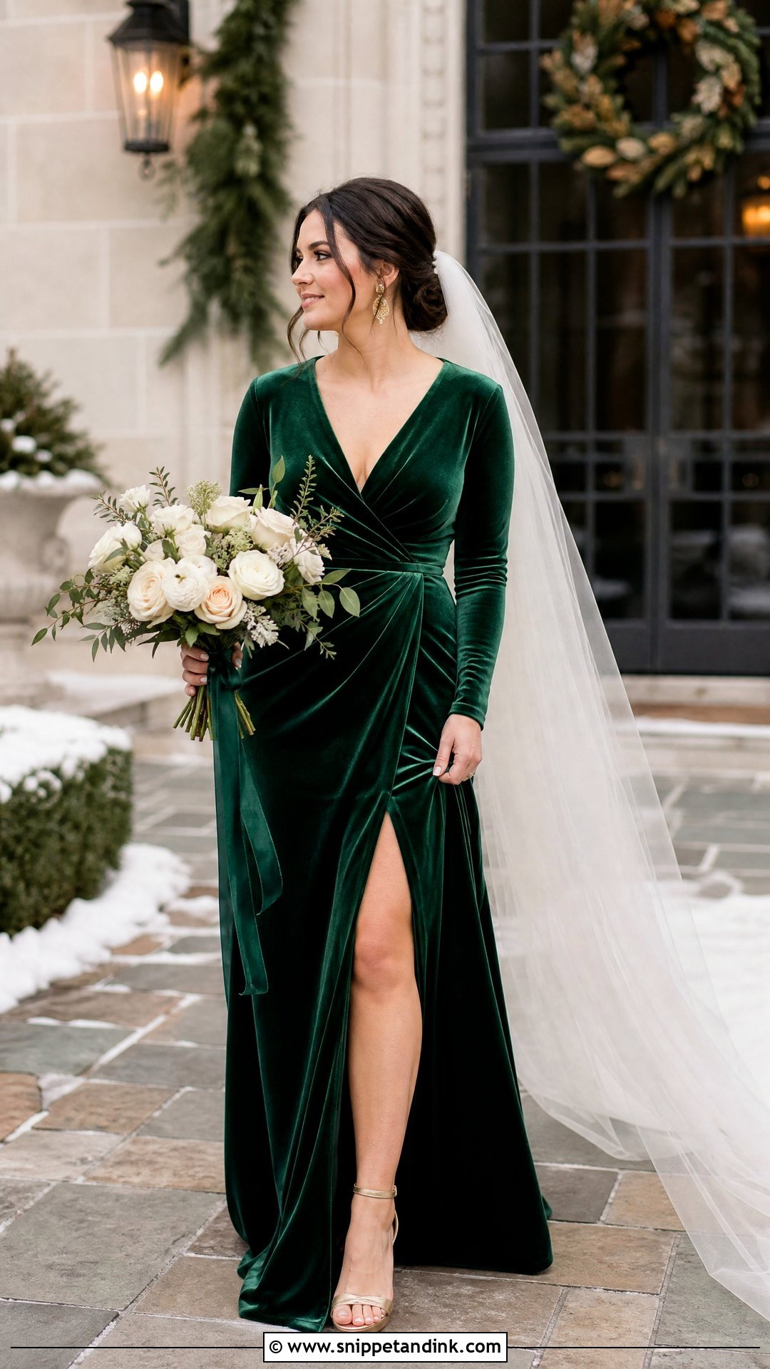 Green Velvet Wedding Dress - Snippet and Ink - 20 Unique Nontraditional Wedding Dresses