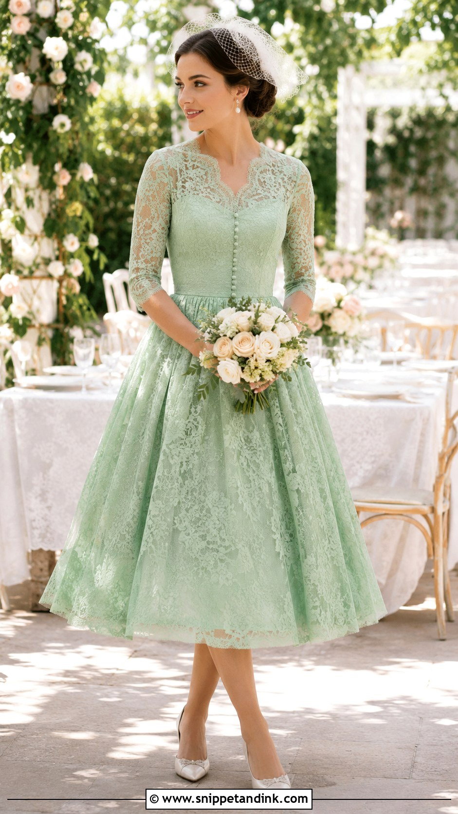 Green Vintage Wedding Dress - Snippet and Ink - 25 Green Wedding Dresses