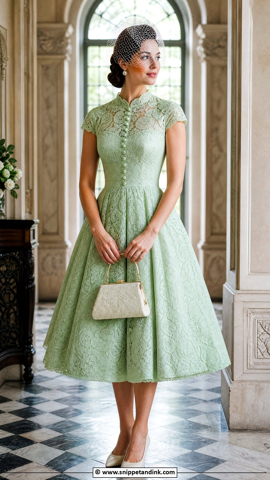 Green Vintage Wedding Dress - Snippet and Ink - 35 Green Wedding Dress Ideas