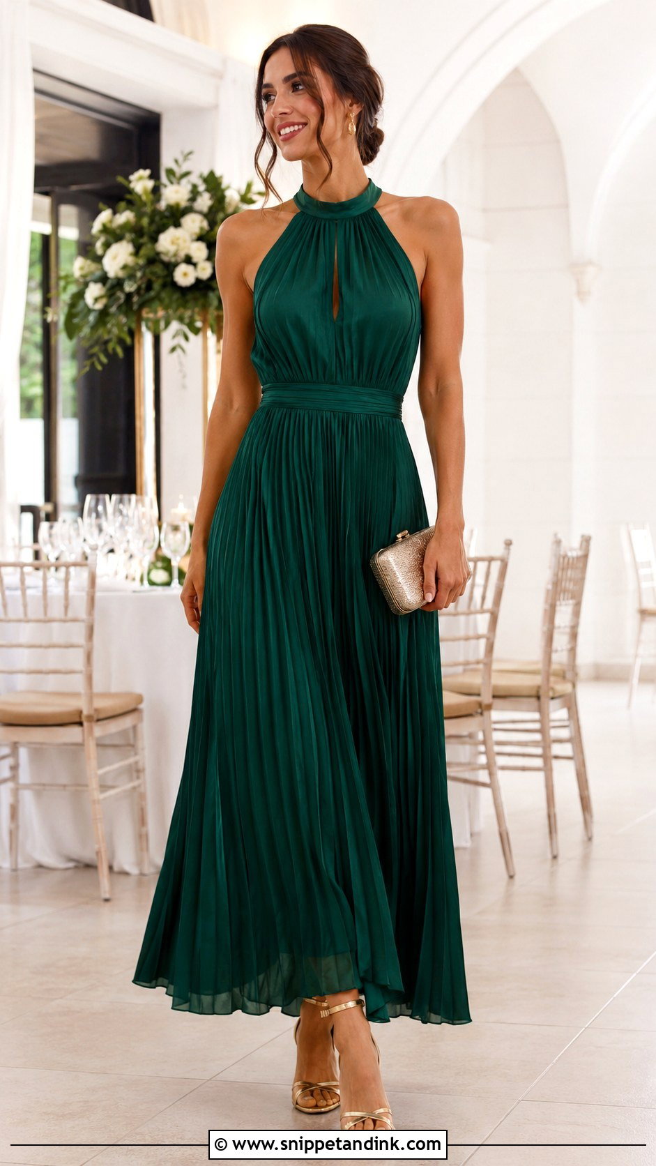 Green Wedding Guest Dress Outfit - Snippet and Ink - 30 Outfit Ideas for Wedding