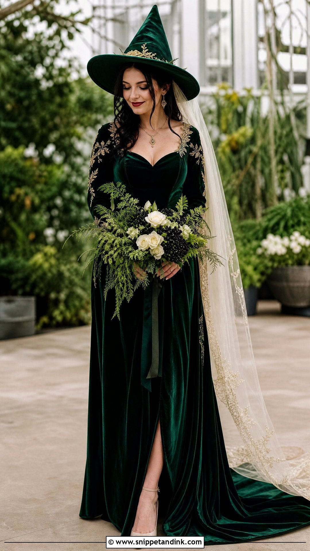 Green Witch Wedding Dress - Snippet and Ink - 25 Witch Wedding Dress Ideas