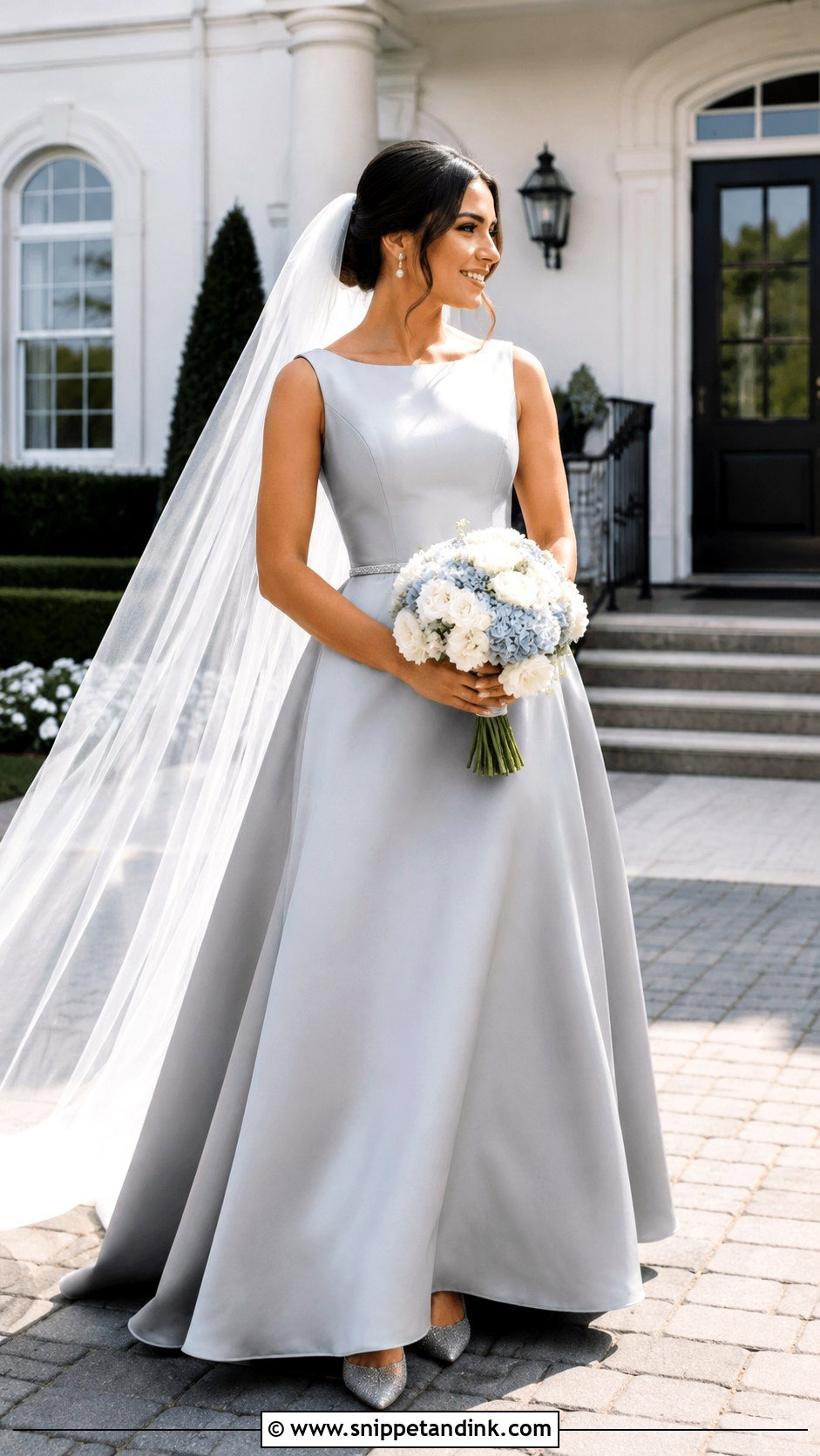 Grey A Line Bridal Dress - Snippet and Ink - 20 Grey Bridal Dress Ideas