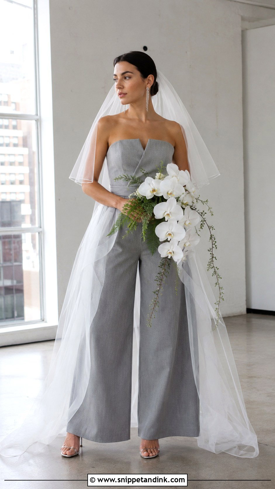 Grey Bridal Jumpsuit Dress - Snippet and Ink - 20 Grey Bridal Dress Ideas