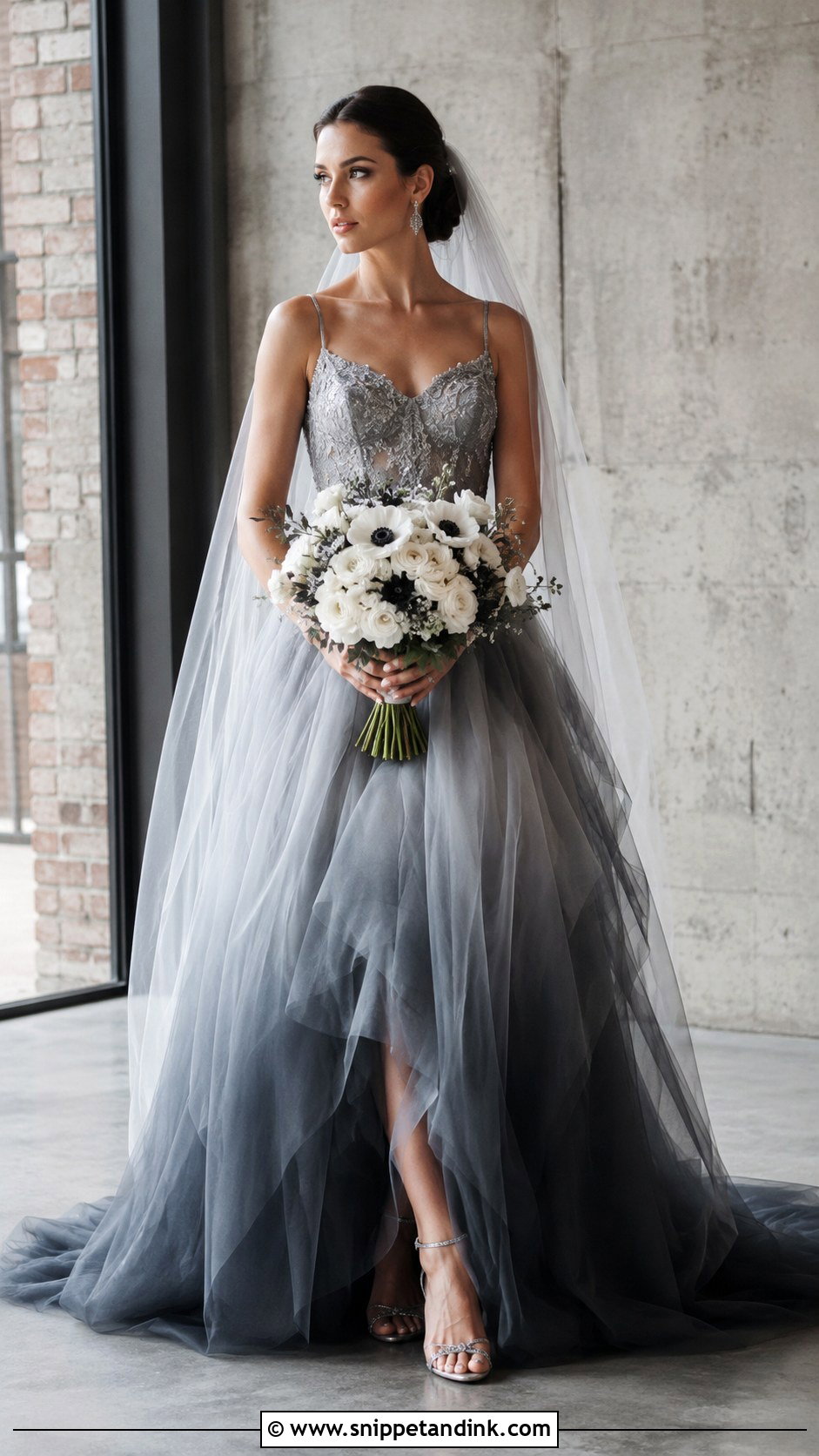 Grey Ombre Bridal Dress - Snippet and Ink - 20 Grey Bridal Dress Ideas