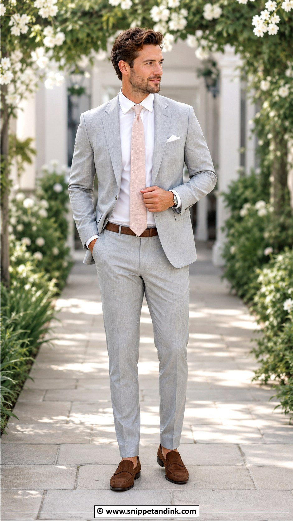 Grey Suit With Loafers - Snippet and Ink - 30 Grey Suit Wedding Ideas