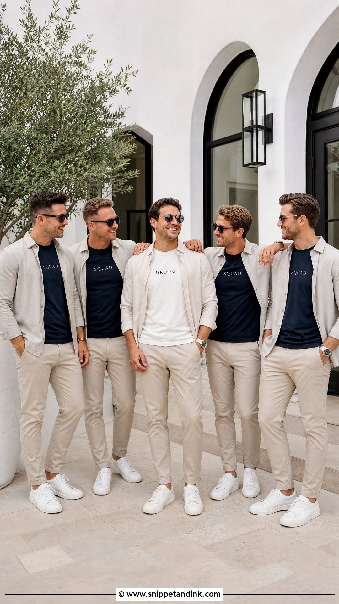 Groom Squad Wedding T Shirt With Chinos - Snippet and Ink - 20 Wedding T Shirts Ideas