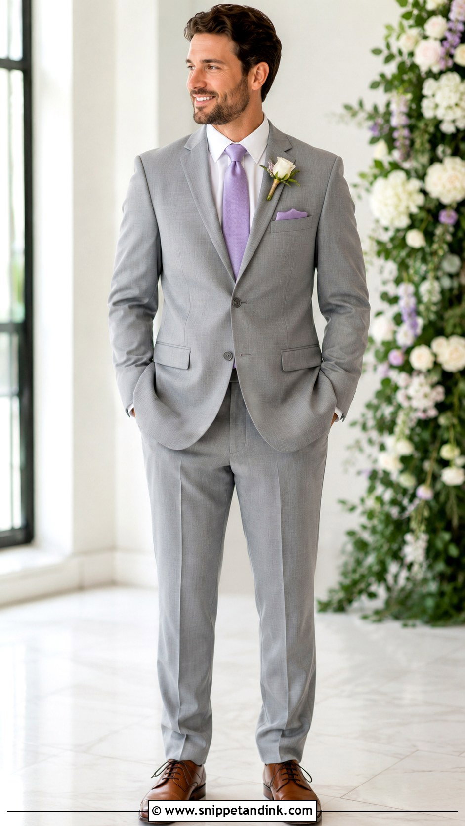 Groomsmen Gray Suit Outfit - Snippet and Ink - 25 Bridal Party Outfits