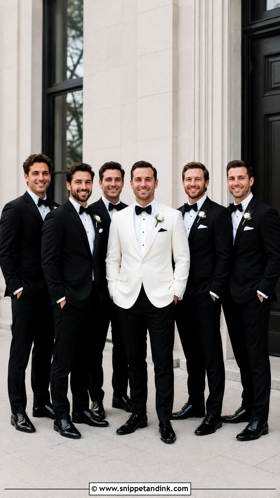 Groomsmen Tuxedo Wedding Look - Snippet and Ink - 30 Tuxedo Wedding Ideas