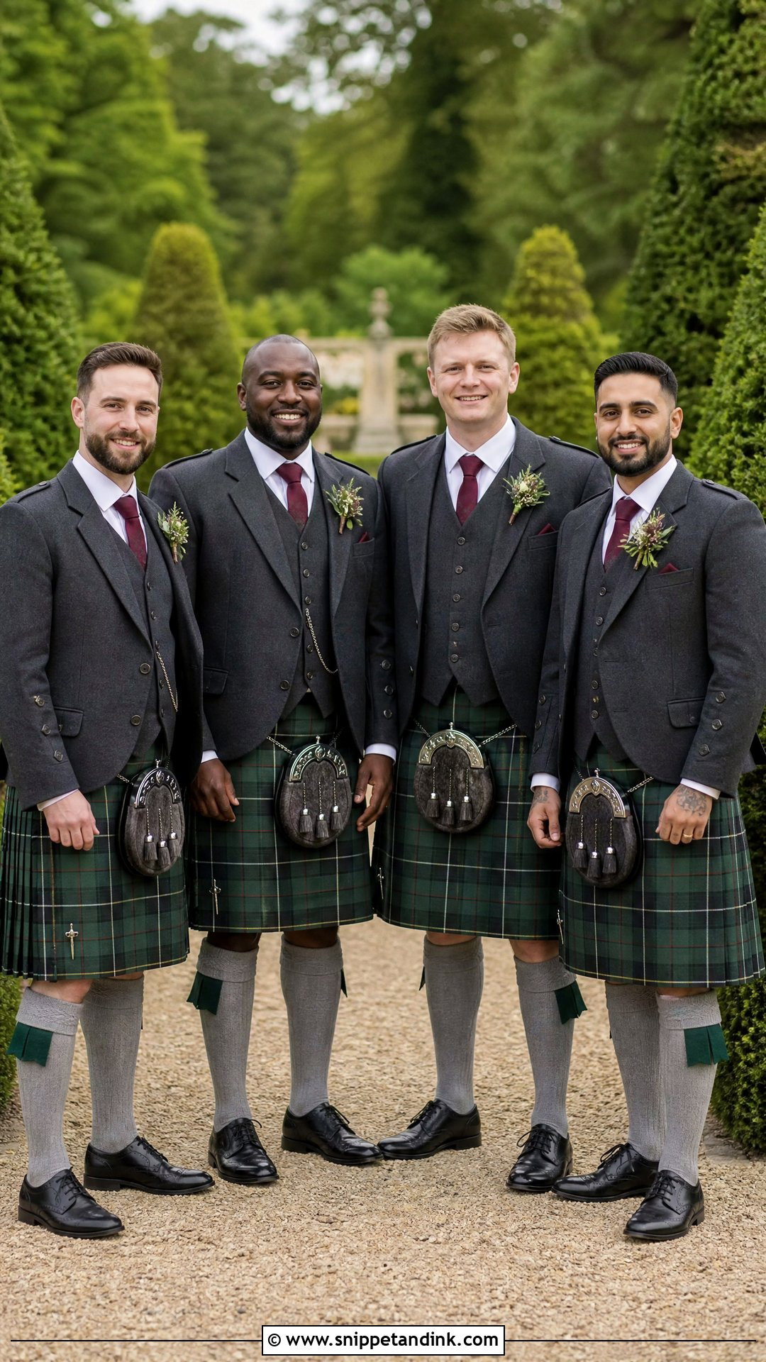 Groomsmen Wedding Kilt Outfit - Snippet and Ink - 20 Wedding Kilt Ideas