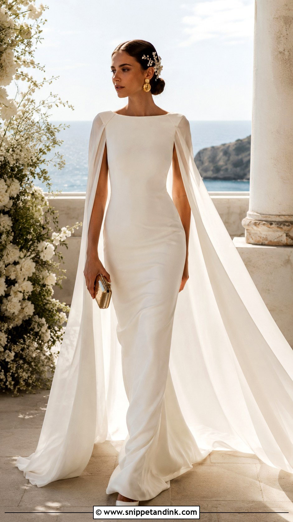 Gucci Cape Sleeve Wedding Dress - Snippet and Ink - 20 Gucci Wedding Dress Ideas