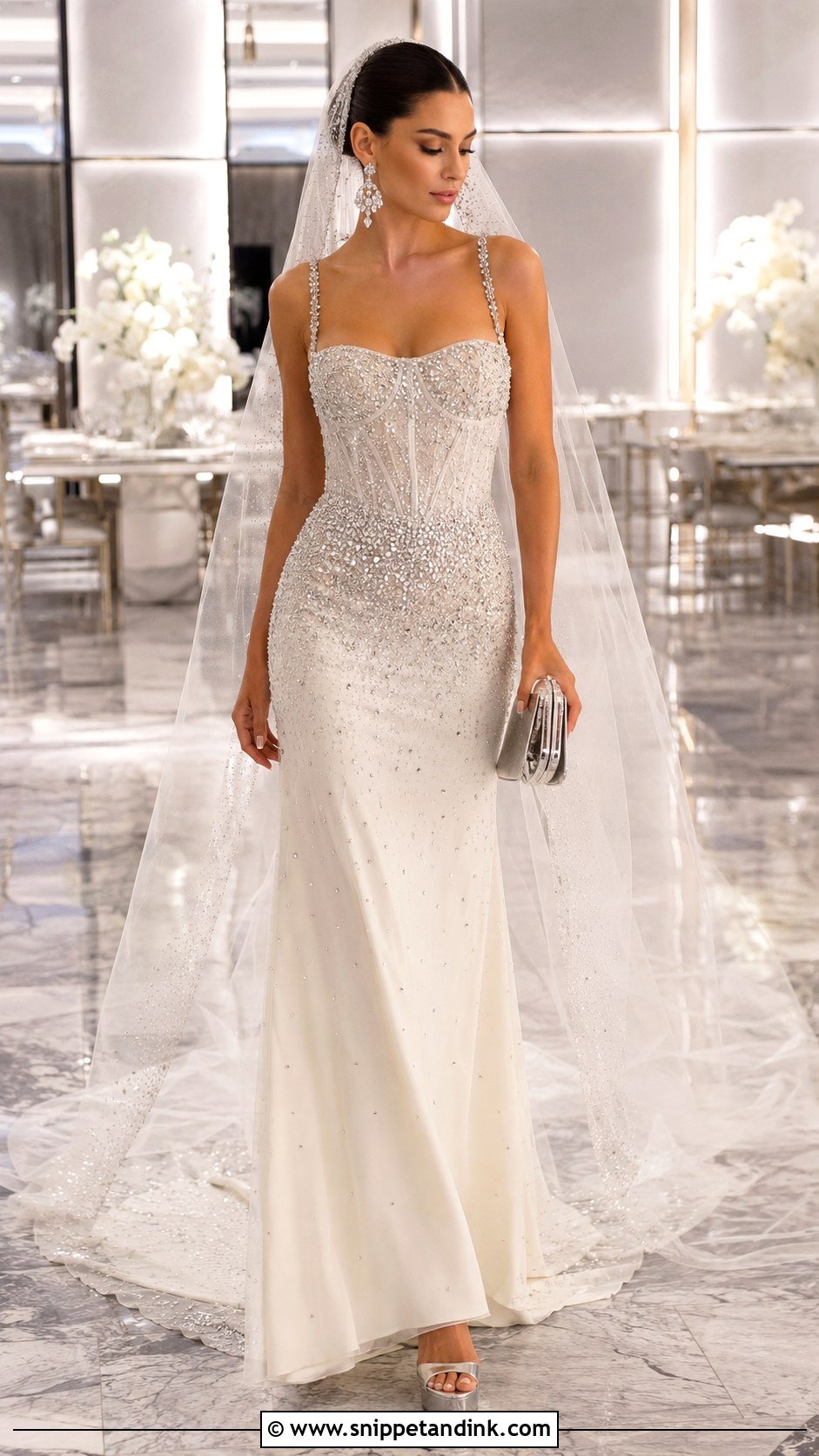 Gucci Crystal Embellished Wedding Dress - Snippet and Ink - 20 Gucci Wedding Dress Ideas