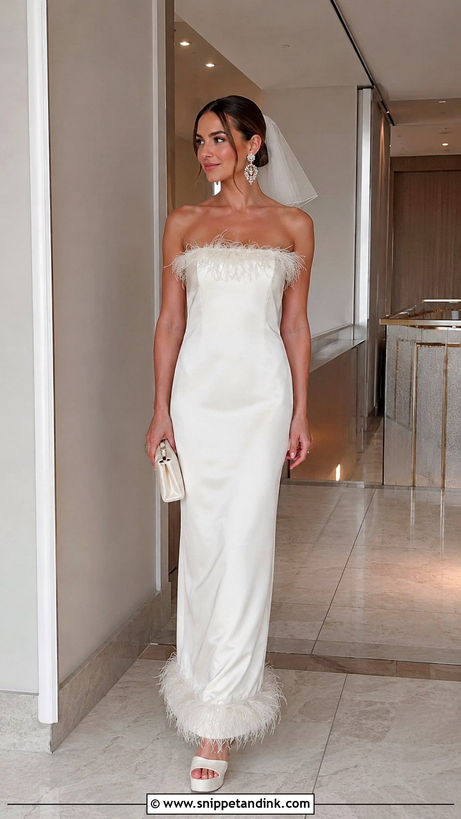Gucci Feather Trim Wedding Dress - Snippet and Ink - 20 Gucci Wedding Dress Ideas