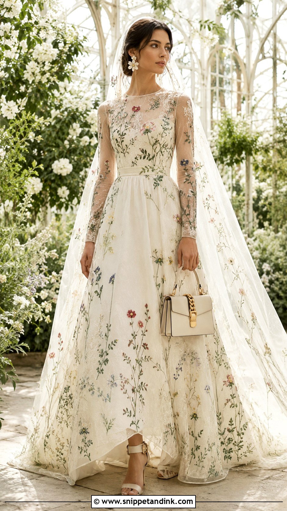 Gucci Floral Embroidered Wedding Dress - Snippet and Ink - 20 Gucci Wedding Dress Ideas