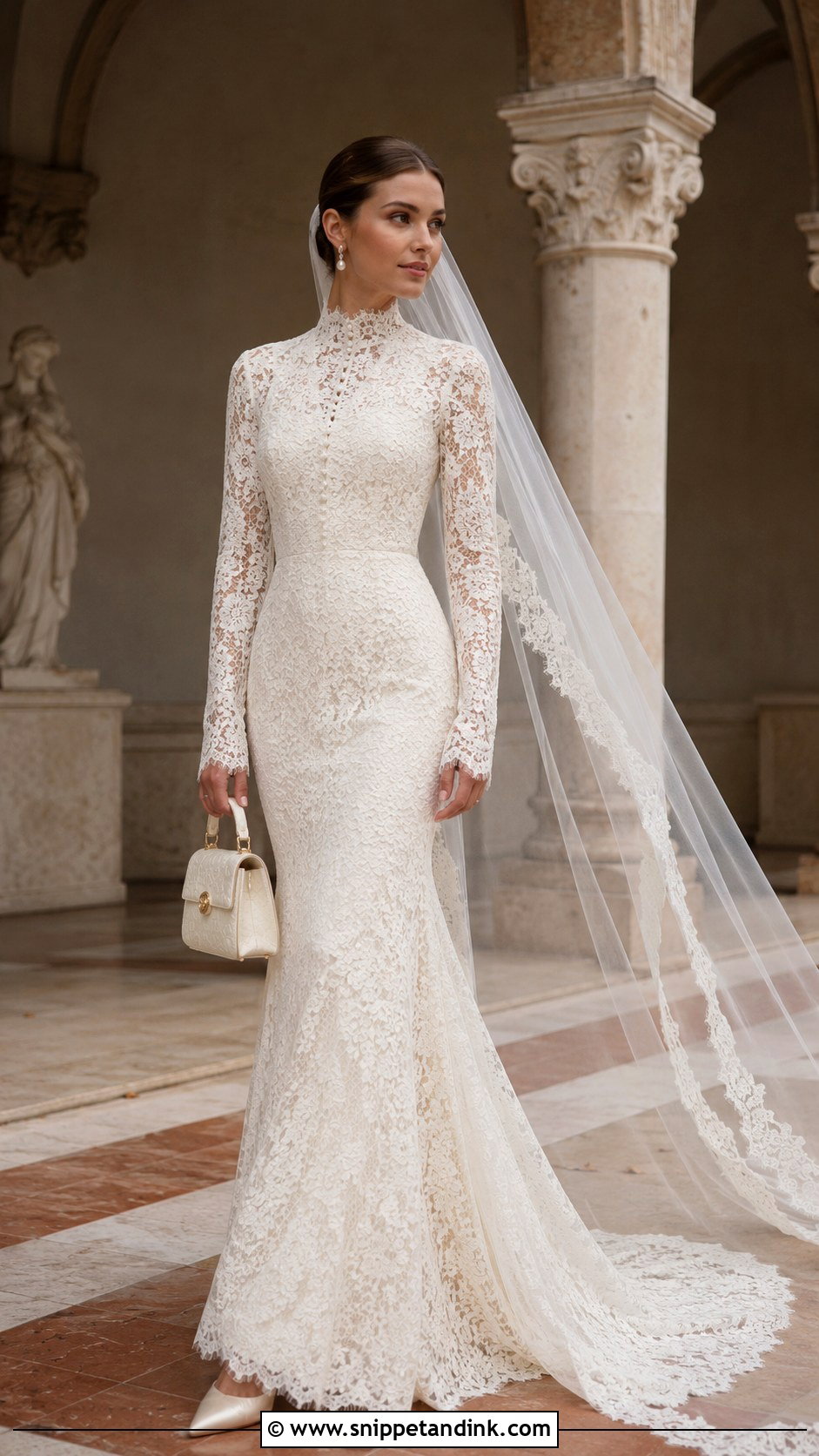 Gucci Long Sleeve Lace Wedding Dress - Snippet and Ink - 20 Gucci Wedding Dress Ideas