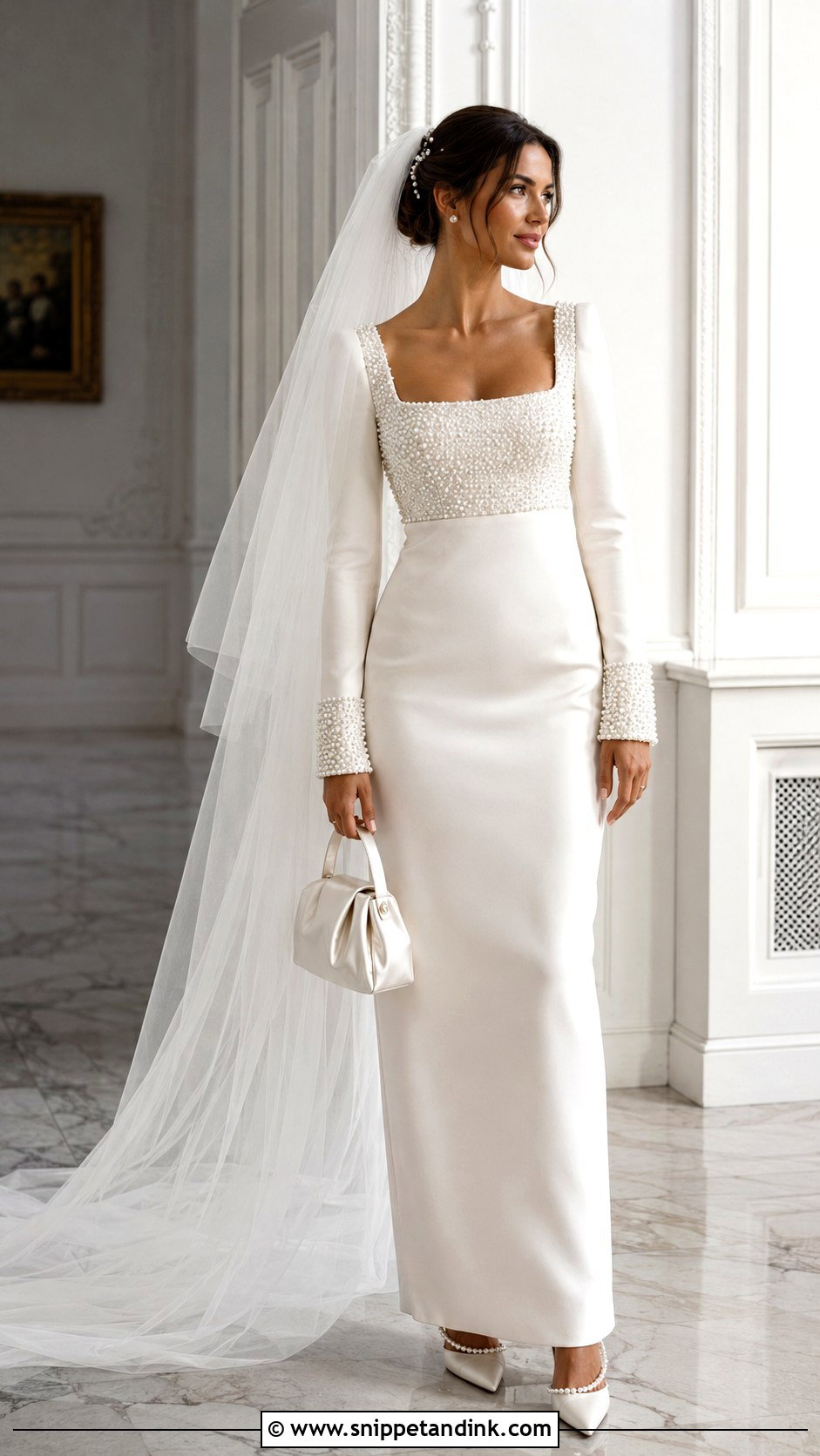 Gucci Pearl Beaded Wedding Dress - Snippet and Ink - 20 Gucci Wedding Dress Ideas