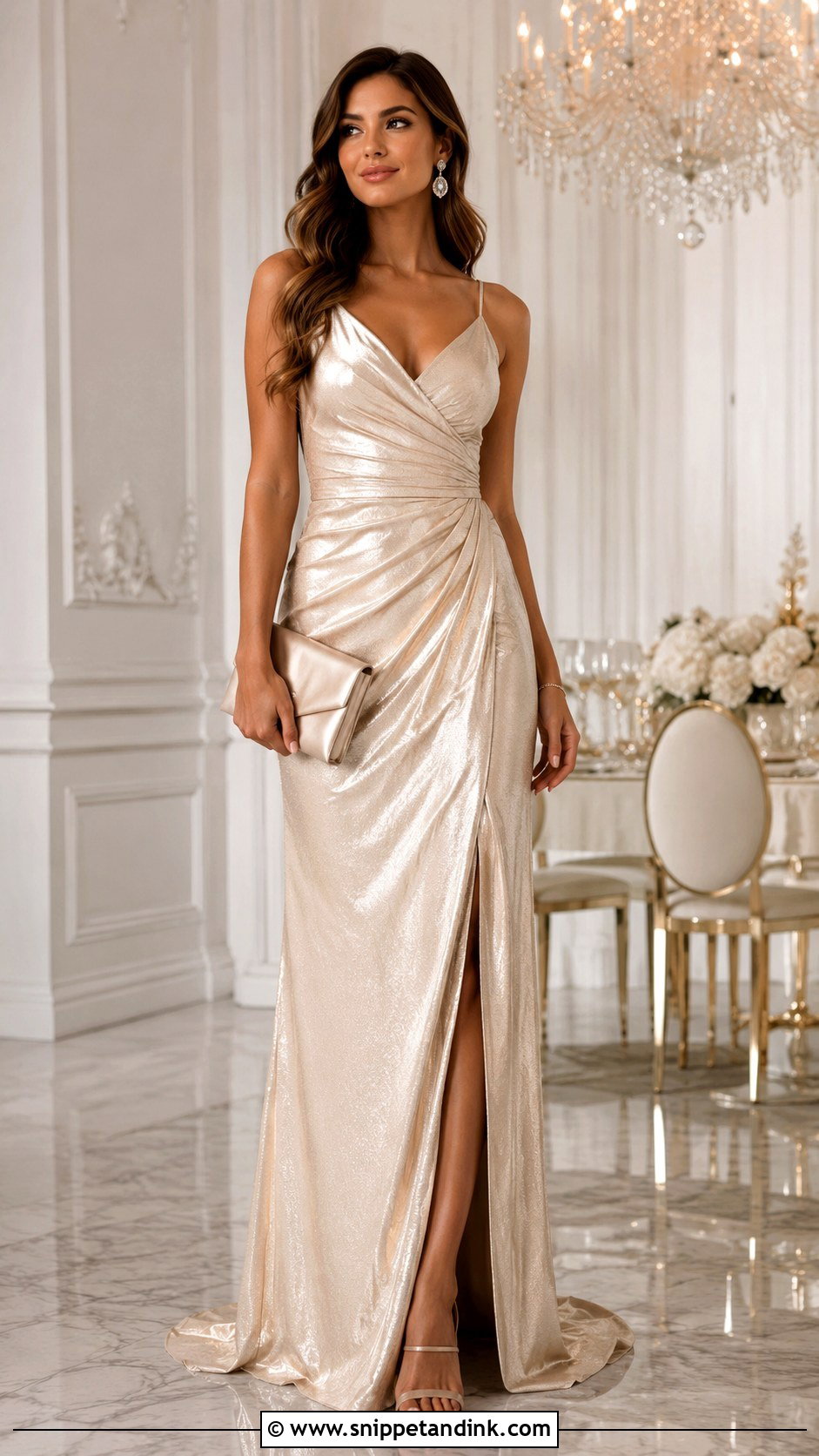 Guess Champagne Metallic Wedding Dress - Snippet and Ink - 20 Guess Wedding Dresses